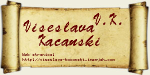 Višeslava Kaćanski vizit kartica